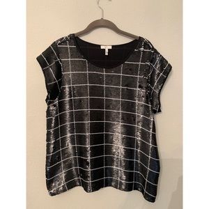 NWOT Joie Sequin Tee Size L